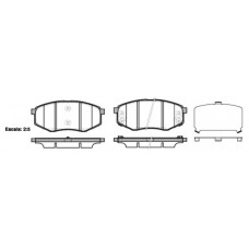 Колодка гальм. диск. HYUNDAI IX 20 1.4, 1.4 CRDI, 1.6, 1.6 CRDI 11/10 - передн. (вир-во REMSA)
