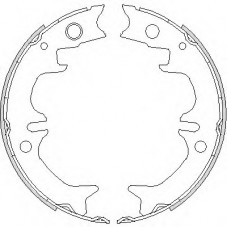 Колодка гальм. барабан. TOYOTA AVENSIS 1.6-2.0 97-03, CAMRY 96-01 задн. (вир-во Remsa)