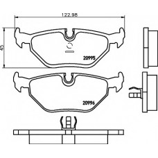 Колодки гальмівні (задні) BMW 3 (E30/E36/E46) 90-98/ 5 (E34) -97 (Teves) Q+
