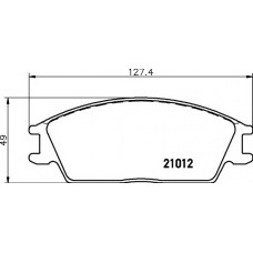 Колодки гальмівні (передні) Hyundai Getz 02-10 (Akebono)