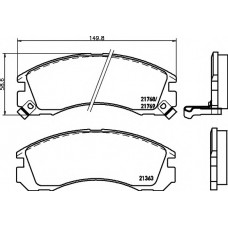 Колодки гальмівні (передні) Mitsubishi Outlander/Lancer/Pajero (Akebono)