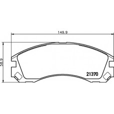 Колодки гальмівні (передні) Mitsubishi Outlander/Lancer 02- (Akebono)