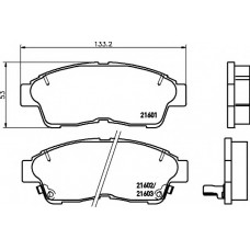 Колодки гальмівні (передні) Toyota Camry/Corolla 91-01 (Sumitomo)