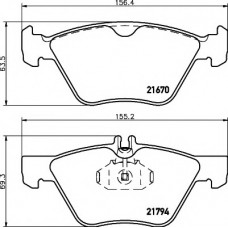 Колодки гальмівні (передні) MB E-class (W210) 95-02 (Teves) Q+