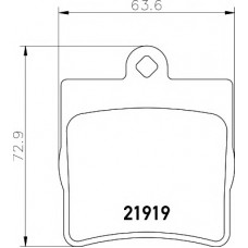 Колодки гальмівні (задні) MB (W202/203/208/210) 93-11 (Teves) Q+
