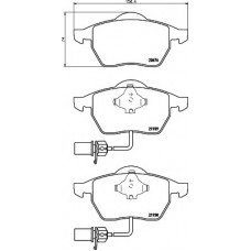 Колодки гальмівні (передні) Audi A4/A6/VW Passat 96-05 (Teves) Q+ (з датчиками)