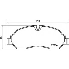 Колодки гальмівні (передні) Ford Transit 2.0/2.2 TDCi 13- (Bosch) Q+ (спарка) (з датчиком)