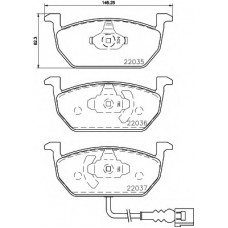 Колодки гальмівні (передні) Audi A3/VW Golf VII 12- (з датчиком) (Teves) Q+