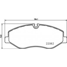 Колодки гальмівні (передні) MB Vito (W447) 14- (Brembo) Q+
