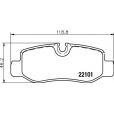 Колодки гальмівні (задні) MB Vito (W447) 14- (Brembo) Q+