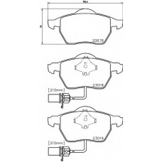 Колодки гальмівні (передні) Audi A4/A6/Skoda Superb/VW Passat 1.9TDI/2.5TDI 96- Q+ (з датчиками)