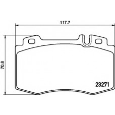 Колодки гальмівні (передні) MB S-class (W220) 98-05 (Brembo) Q+