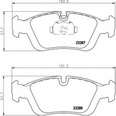 Колодки гальмівні (передні) BMW 3 (E36/E46) 90- (Teves) Q+