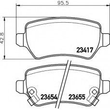 Колодки гальмівні (задні) Opel Astra G/H/ Combo 01- /Kia Venga (Lucas)