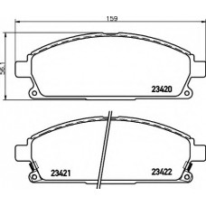 Колодки гальмівні (передні) Nissan X-Trail 01-13/Pathfinder 95-05 (Nissin)