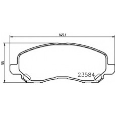 Колодки гальмівні (передні) Jeep Compass/ Patriot 06- R17'' (Akebono)