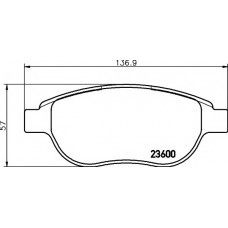 Колодки гальмівні (передні) Citroen C4 04-/Peugeot 207/307 02- (Bosch) Q+