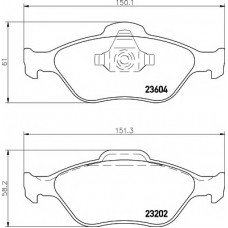 Колодки гальмівні (передні) Ford Fiesta 95- (Teves) Q+