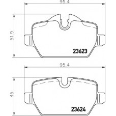 Колодки гальмівні (задні) BMW 3 (E90/E92) 00-13/1 (E81/82/87) 03-13 (TRW) Q+