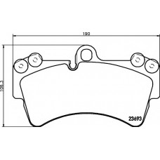 Колодки гальмівні (передні) Audi Q7/Porsche Cayenne/ VW Touareg 3.0-6.0 02- (Brembo)