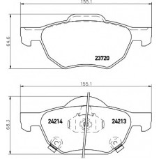 Колодки гальмівні (передні) Honda Accord 03-12 (Teves) Q+