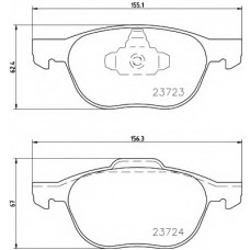 Колодки гальмівні (передні) Ford C-Max/Focus/Mazda 3/5 03- (Teves) Q+