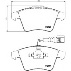 Колодки гальмівні (передні) VW Touareg 2.5TDI 03-10 (Teves) Q+ (з датчиком)