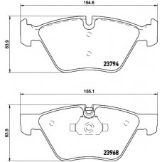 Колодки гальмівні (передні) BMW 3 (E90-93) 04-/ X1 (E84) 09- (Ate-Teves) Q+