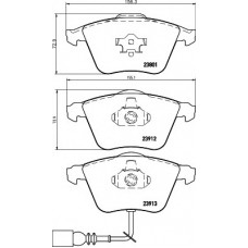 Колодки гальмівні (передні) VW Passat 05-10/Skoda Superb 08-15 (з датчиком) (Ate-Teves) Q+