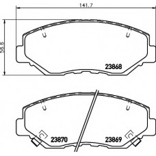 Колодки гальмівні (передні) Honda CR-V/Accord 01-08 (Akebono)