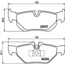 Колодки гальмівні (задні) BMW 1(E81/82/87)/3 (E90-E93)/X1 (E84) 03-13 (Teves) Q+