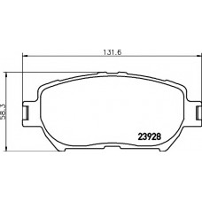 Колодки гальмівні (передні) Toyota Camry 01-06 (Akebono)