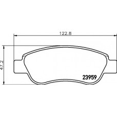 Колодки гальмівні (передні) Citroen С1/Peugeot 107/Toyota Aygo 05- (Bosch) Q+