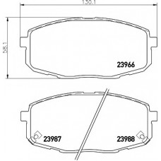 Колодки гальмівні (передні) Hyundai i30 08-/ Kia Ceed/ Pro Ceed 07- (Mando)