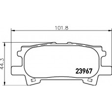 Колодки гальмівні (задні) Lexus RX 03-08 (Sumitomo)