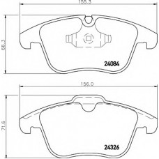 Колодки гальмівні (передні) Jaguar S-Type/XF/XK/XJ 02-15 (Teves) Q+