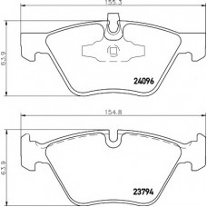 Колодки гальмівні (передні) BMW 1 (E81/E87)/ 3 (E90-93) 03- (Teves) Q+