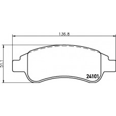 Колодки гальмівні (передні) Citroen Berlingo 03- (Bosch) Q+