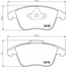 Колодки гальмівні (передні) Land Rover Freelander/Ford Mondeo IV 1.8-2.5 07- (Teves) Q+