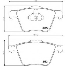 Колодки гальмівні (передні) Ford Galaxy/S-max/ Volvo S80/V60/V70 06- (Teves) Q+