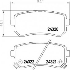 Колодки гальмівні (задні) Hyundai Accent/I20/I30/Ix35/Kia Ceed/Rio/Sportage 1.2-3.3 05- (Mando) Q+