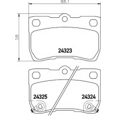 Колодки гальмівні (задні) Lexus GS/IS II/IS C 05-