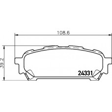 Колодки гальмівні (задні) Subaru Impreza/Forester 99- (Akebono)