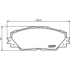 Колодки гальмівні (передні) Toyota RAV4 2.0-3.5/Prius 1.8 05- (Advics)