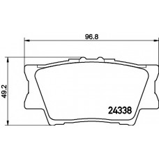 Колодки гальмівні (задні) Toyota Camry/Rav4/Lexus ES 06- (Akebono)