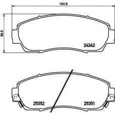Колодки гальмівні (передні) Honda CR-V IV 1.6-2.4i 12- (Akebono)