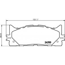 Колодки гальмівні (передні) Toyota Camry/Lexus ES 01- (Akebono)