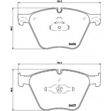 Колодки гальмівні (передні) BMW 5 (F07)/7 (F01)/X5 (E70/F15)/X6 (E71/F16) 06- (ATE-Teves) (Q+