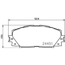 Колодки гальмівні (передні) Toyota Prius 08- (Akebono)