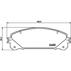 Колодки гальмівні (передні) Lexus RX 08-/ Toyota Camry 17- (Advics) (166.8x59.3x17.5)